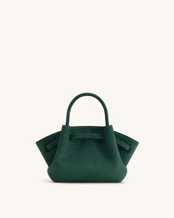 Mini sac cabas en similicuir Hana - Vert forêt