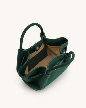Mini sac cabas en similicuir Hana - Vert forêt