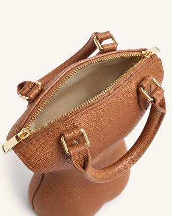 Tara Sac à main sculpté - Marron