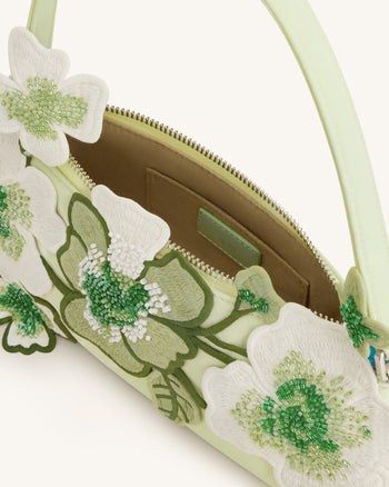 Sac bandoulière orné de perles Leona - Vert clair