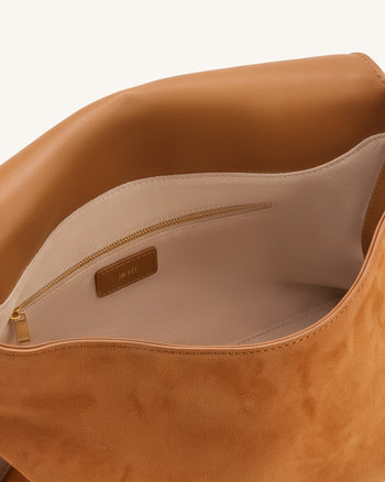 Sienna Sac hobo en faux daim - Marron