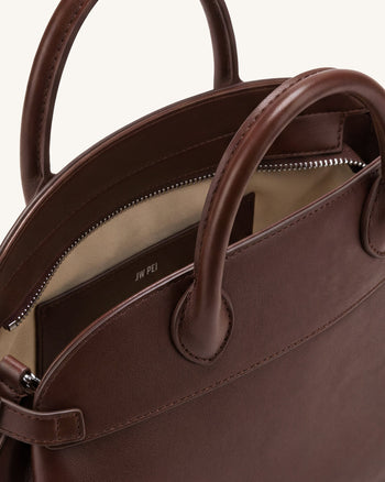 Arden Sac à poignée incurvée - Marron foncé