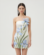 Mini robe à imprimé floral - Blanc