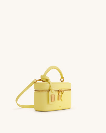 Cleo Sac à poignée supérieure forme boîte - Jaune