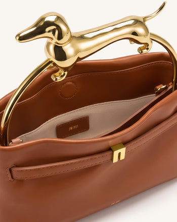 Maeve Sac à poignée teckel - Cognac