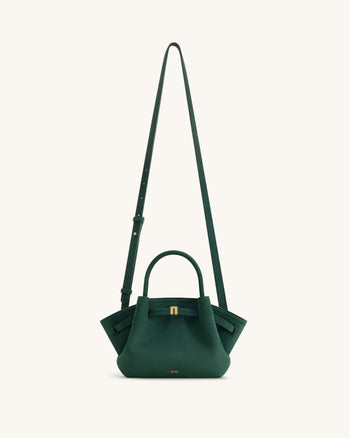 Mini sac cabas en similicuir Hana - Vert forêt