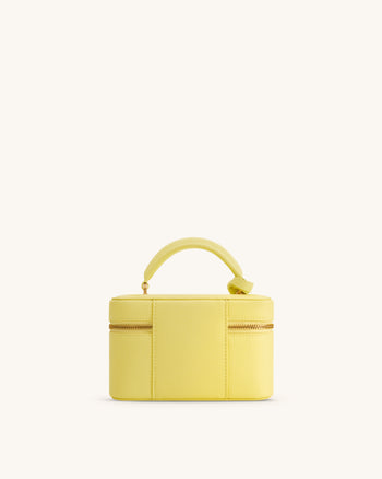 Cleo Sac à poignée supérieure forme boîte - Jaune