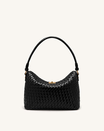 Lucia Sac Hobo tressé - Noir