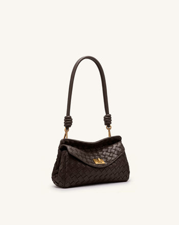 Lucia Sac à bandoulière tressé - Marron