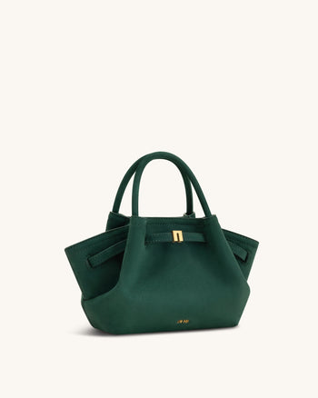 Mini sac cabas en similicuir Hana - Vert forêt