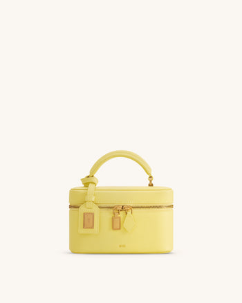 Cleo Sac à poignée supérieure forme boîte - Jaune