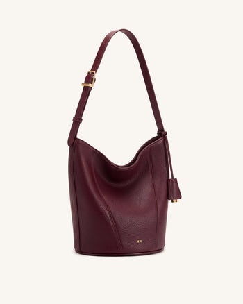 Zora Sac seau grainé - Bordeaux profond
