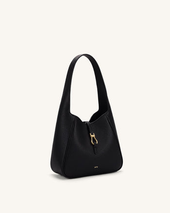 Bruna Sac Hobo grainé - Noir