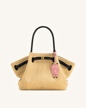 Breloque de sac Petit Cochon joueur - Rose