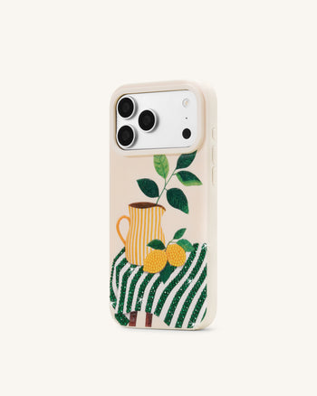 Coque de téléphone art pichet de citron - Vert