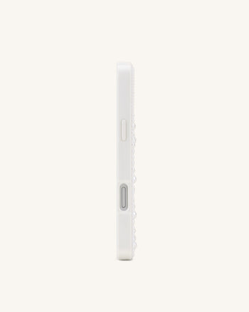 Coque de téléphone perle hippocampe - Blanc