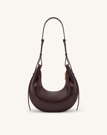 Sharon Sac bandoulière Crescent - Marron foncé