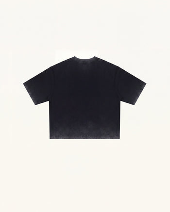 T-shirt graphique fraise en cristal - Noir délavé