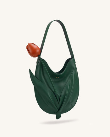 Sac à épaule en forme de tulipe - Vert forêt