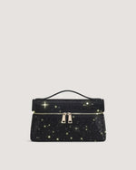 Sac à main avec anse supérieure en cristal artificiel Thea - Noir