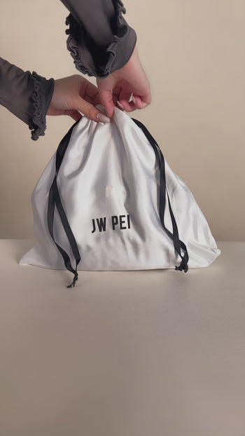 Petit sac cabas en fausse fourrure Hana – Marron foncé