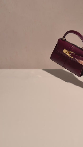 Sac à main à poignée supérieure Elise - Toile marron