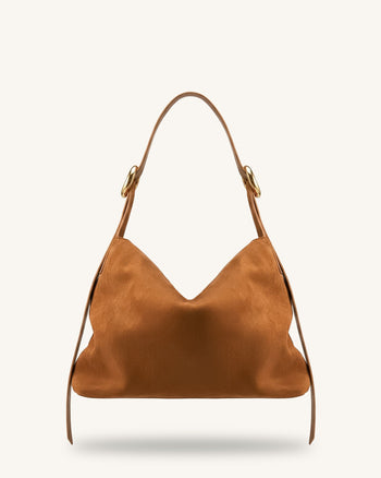 Sienna Sac hobo en faux daim - Marron