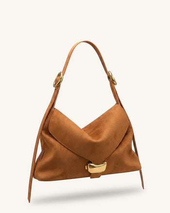 Sienna Sac hobo en faux daim - Marron