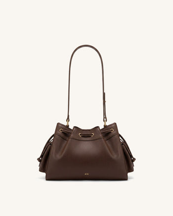 Harper Sac porté épaule à cordon de serrage - Marron