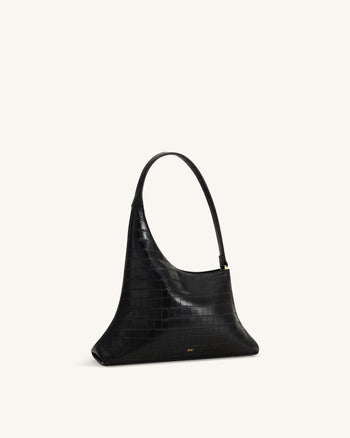 Lyra Sac à bandoulière - Noir Croco