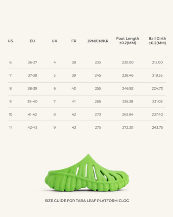 La sabots à plateforme Tara Leaf - Vert néon