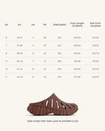 La sabots à plateforme Tara Leaf - Marron