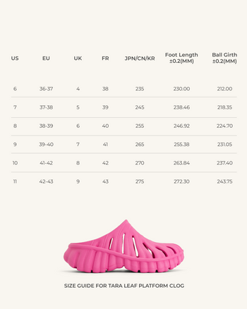 La sabots à plateforme Tara Leaf - Rose vif
