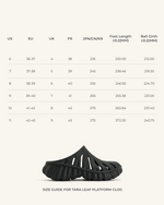 La sabots à plateforme Tara Leaf - Noir