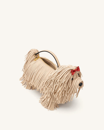 Coco Sac à main en forme de chien ébouriffé - Abricot