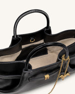 Maeve Sac Cabas Breloque Teckel en Métal - Noir