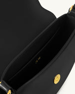 Diana Sac besace à rabat anneau - Noir