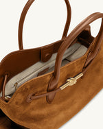 Adele Sac cabas à nœud de corde métallique - Marron caramel