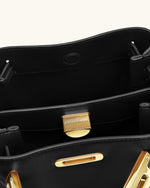 Sac hobo à double boucle Charlene - Noir