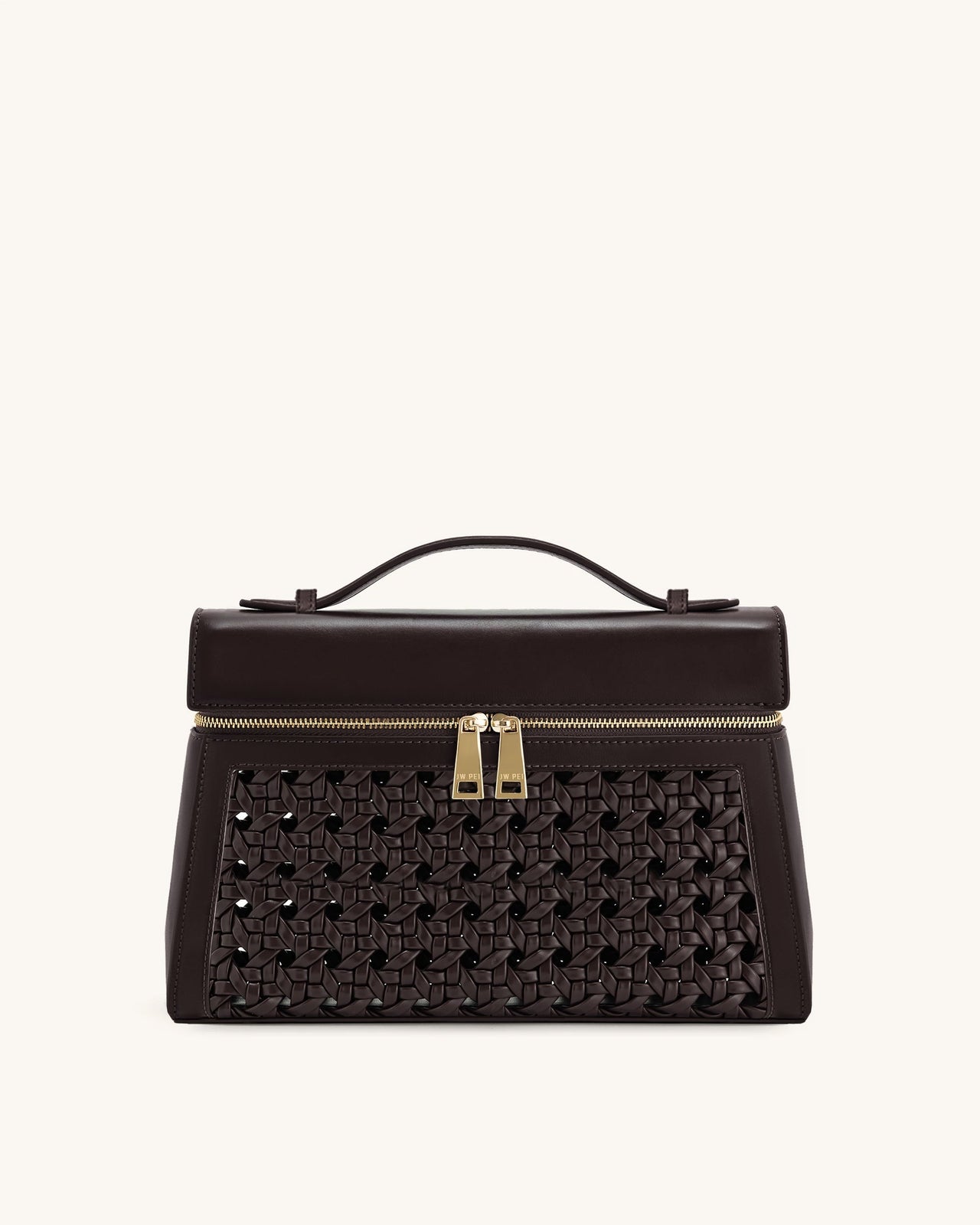 Thea Grand sac à anse supérieure tressé - Rouge foncé