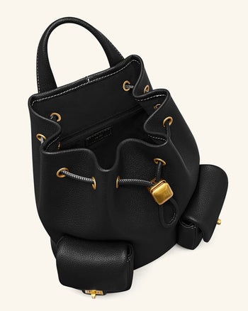 Avery Sac à dos utilitaire à cordon de serrage grainé – Noir