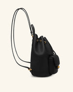 Avery Sac à dos utilitaire à cordon de serrage grainé – Noir