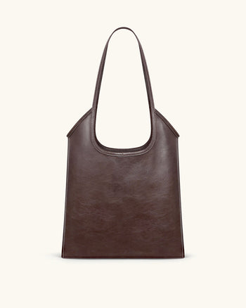Sac fourre-tout porté épaule Brooke avec ceinture et ornements - Marron Foncé