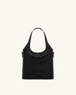 Brooke Mini Sac à main à poignée supérieure orné et ceinturé - Noir