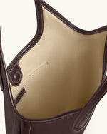 Sac fourre-tout porté épaule Brooke avec ceinture et ornements - Marron Foncé