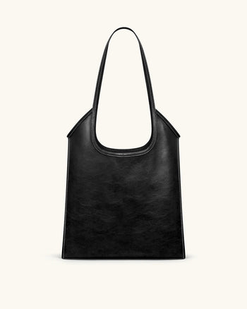 Sac fourre-tout porté épaule Brooke avec ceinture et ornements - Noir