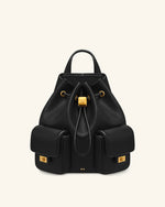 Avery Sac à dos utilitaire à cordon de serrage grainé – Noir