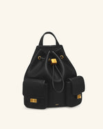 Avery Sac à dos utilitaire à cordon de serrage grainé – Noir