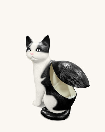 Pochette Elsie en forme de chat – Blanc