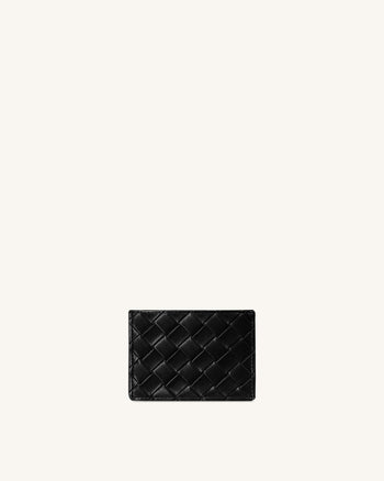 Porte-cartes Effet Tressé - Noir